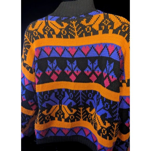 Vintage 80s Vibrant Sweater - Picture 3 of 8